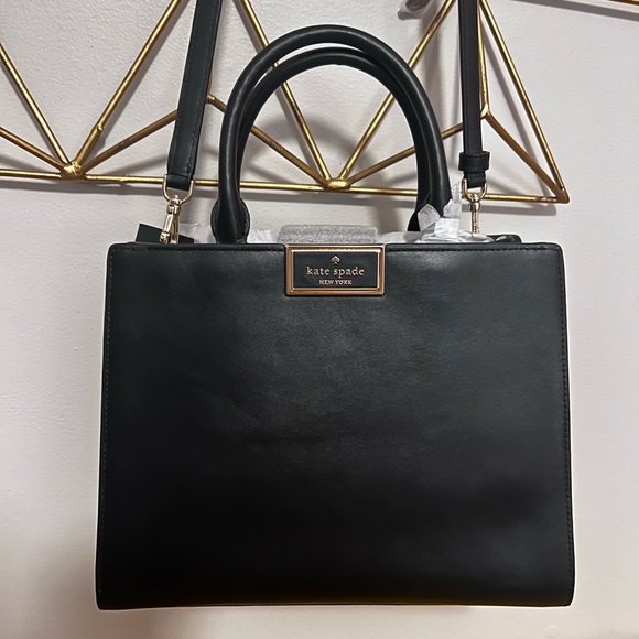 kate spade Handbags - Kate Spade Black Reegan Smooth Leather Satchel
